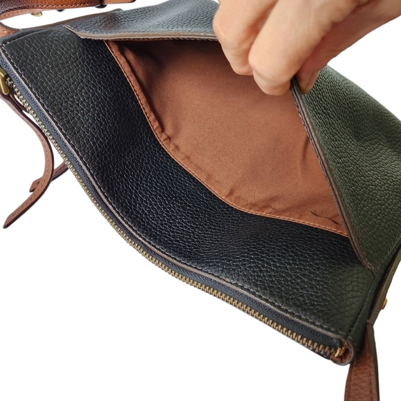 FOSSIL crossbody leather purse black - Picture 6 of 16